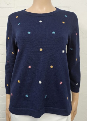 Text Star Embroidered Jumper